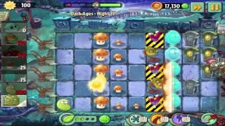 Plants vs Zombies 2: Dark Ages - Night 19 Walkthrough