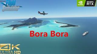 Short journey with Black Square TBM 850 to Bora Bora I Realistic Flight I Ultra Graphics I MSFS2020