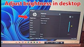 How to adjust brightness on hp monitor windows 11