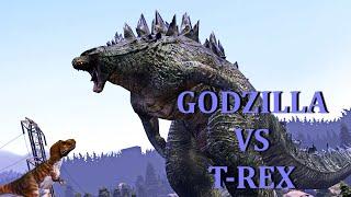 Godzilla vs. T-Rex - The fearless Tyrannosaurus gets ready to fight but... [SFM]