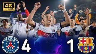 “Paris Saint-Germain (4-1) Barcelona”  Champions League [2024] ● Kylian Mbappé madness  ¦ 4k 