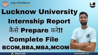 Internship Report कैसे बनाना हैInternship कब और कैसे करना हैSEM Vth Student Internship करना जरुरी है