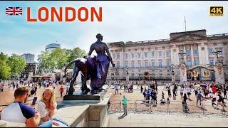 LONDON City Buckingham Palace Walking Tour 4K Buckingham Guards