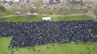 Janazah of Hadhrat Shaykh Maulana Adam Sahib (R.A) of Jame Masjid Leicester -  Drone footage