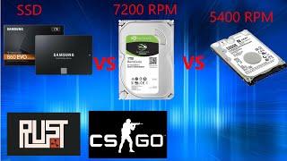 860 EVO SSD vs 7200RPM HDD vs 5400RPM HDD in 3 Games