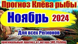 Прогноз клева рыбы на Ноябрь 2024 Календарь рыбака на Ноябрь Прогноз клева рыбы на неделю