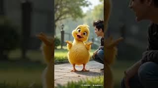 Duck talking with man  #ai #cute #yellowduck #funny #comedy #shorts #trending #animation
