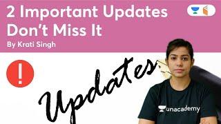 Two Most Important Updates | Don't Miss It | Krati Singh | WifiStudy Studios