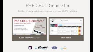 How to create a Database Admin Panel with CRUD operations in PHP for your MySQL / PDO Database