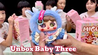 unbox Baby Three MiGO - 1 set 6 em baby three vô cùng dễ thương