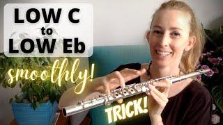 The trick to playing Low C to Low Eb smoothly on the flute!