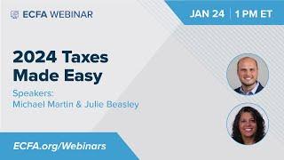 Taxes Made Easy for Pastors, Churches, and Ministries - ECFA Webinar