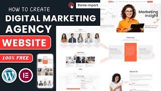 How to Make a Digital Marketing Agency Website in 2024 | wordpress tutorial for beginners