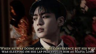 When he was doing an online conference but his wife was sleeping on his lap peace--Jk mafia oneshot