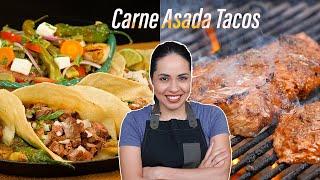 How to make JUICY, TENDER, and FLAVORFUL Carne Asada TACOS | Villa Cocina