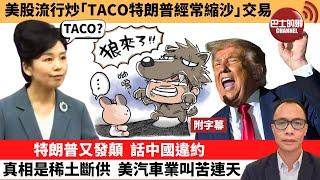 (附字幕) 盧永雄「巴士的點評」美股流行炒「TACO特朗普經常縮沙」交易。特朗普又發顛，話中國違約真相是稀土斷供，美汽車業叫苦連天。 25年5月31日