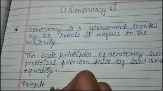 write to 5 lines on democracy short essay English in this video you will learn essay democracy in En