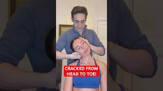 CRACKED FROM HEAD TO TOE! INCREDIBLY LOUD AND SATISFYING! #asmr #satisfying #osteopath #chiropractic