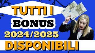  Tutti i Bonus per famiglie Disponibili per il  2024 e anche nel  2025 