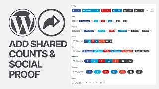 How To Add Shared Counts & Social Proof To Your WordPress Website For Free?