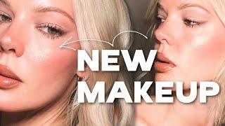 WHY IS THIS TRENDING?! Full Face of NEW Makeup | tattoo lip liner, rare beauty, brown mascara