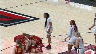 TECHNICAL After Ashley Joens Gets THROWN DOWN Then STOOD OVER After Her Bucket + Foul #15 Iowa State