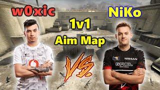 Mousesports w0xic vs Faze NiKo - 1v1 Aim Map