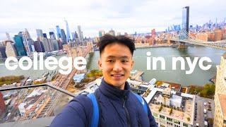 productive day in the life of a college student in NYC | apartment filming & finals studying