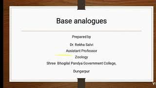 Base Analogues II Year B.Sc Biology