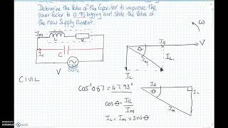 AC Theory Power Factor Correction - Calculate Capacitor Size