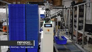 Cobot Tray Palletising & Labelling Solution