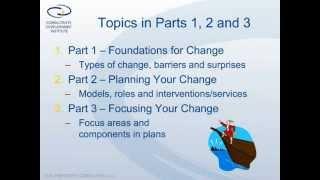 CDI Course - Perspectives on Change in Organizations -- Part 1: Foundations of Change