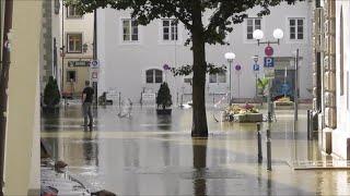 Flutkatastrophe Bayern 2024 - Donaupegel sinkt immer weiter, teile noch immer unter Wasser - Passau