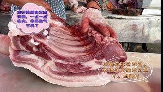 今天华哥遇到个硬茬，买肉太难伺候，一刀钆一点，华哥生气不卖了#pork #猪肉 #玖叔vlog#华哥猪肉#玖叔猪肉#豬肉