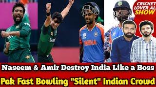 OMG Amir & Naseem Destroy India Like a Boss | Pak Fast Bowling "Silent" Indian Crowd | Pak vs Ind