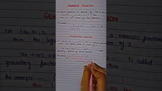 NUMERIC AND GENERATING FUNCTION FOR BSC AND CSIR NE️️@maths_world_official#youtubeshorts #maths