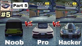 Noob vs Pro vs Hacker Part5 Extreme Car Driving Simulator.#mzkgames #noob #pro #hacker #ios #android