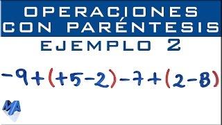 Operaciones con paréntesis | Suma y resta | Ejemplo 2