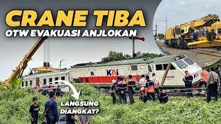 BANTUAN DARI SOLO TIBA‼️ CRANE KIROW SIAP EVAKUASI LOKOMOTIF & PEMBANGKIT KA PANDALUNGAN YANG ANJLOK