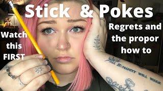 STICK N POKE TATTOOS/Regrets and what I wish I knew!