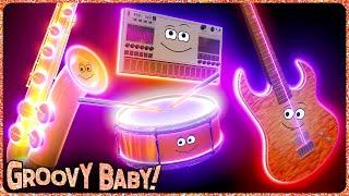 "K-Pop!" – Baby Sensory Music Video – Electrifying, Upbeat Music and Animated Instruments