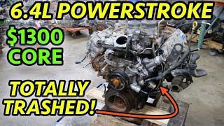 THE WORST POWERSTROKE! JUNK Ford F-250 6.4L Turbodiesel Engine Teardown.