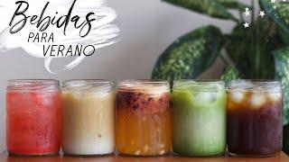 BEBIDAS SALUDABLES PARA EL VERANO | 5 ideas fáciles y rápidas