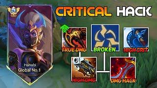 TOP GLOBAL HANABI BEST CRITICAL DAMAGE HACK BUILD 2024! ( 90% BROKEN! ) | HANABI BEST BUILD 2024!