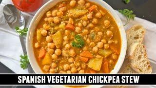 Spanish Vegetarian Chickpea Stew | Possibly the BEST Plant-Based Stew