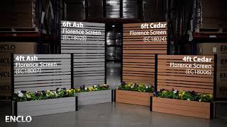 Learn About ENCLO's Florence Privacy Screens with Planter Boxes (4-variations) I ENCLO Screens