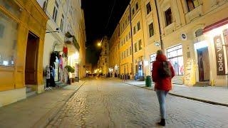 Night city. Walking vlog. Lviv Ukraine 2023