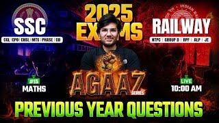 SSC & Railway Exams 2025 | Maths Classes by Utkarsh Sir | Previous year Questions