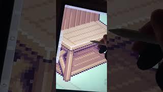 Drawing a pixel art potting bench in procreate #pixelart #isometric