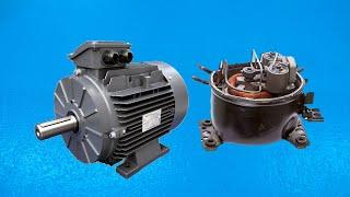 An ingenious DIY for the workshop,consisting of a refrigeration compressor and an asynchronous motor